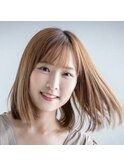 艶感シャイニングカラー爽やかミディアムヘア
