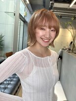 ボブに飽きた人必見　ウルフボブ　柔らかベージュ