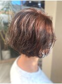 30代40代50代◎くせ毛を活かした◎お手入れ簡単パーマ風ショート