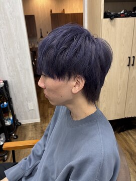テーラヘアー 木更津本店(TELA HAIR) ラベンダーアッシュ×メンズショートウルフ