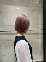 ジーナ 新宿(Zina)&nbsp;ボブスタイル×ピンクベージュ