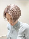 ハンサムショート/ホワイトベージュ/モード/ハイトーン