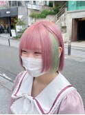 イメチェン/レッドブラウン/フルバング/似合わせカット/本厚木駅