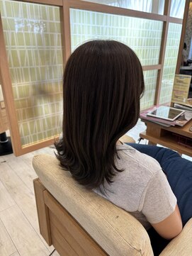 アドラーブル 長岡リップス旭岡店(adorable) 夏カラー抜け感ブリーチなしオリーブベージュ