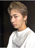 オリーブグレージュメンズアッシュグレージュカラーシルバーヘア