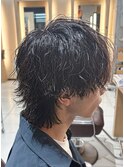 メンズウルフ/マッシュウルフ/ショートウルフ/メンズパーマ