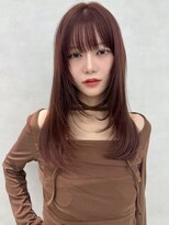 アッシュ 茗荷谷店(Ash)&nbsp;茗荷谷30代レイヤーカットバーガンディシンメトリー