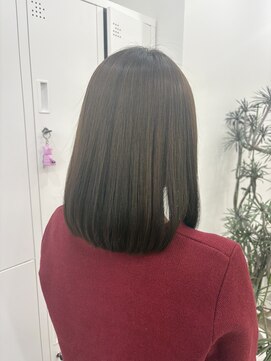 ディジョン 自由ヶ丘(Dijon) 韓国顔まわりレイヤーカットグレージュオリーブベージュブラウン