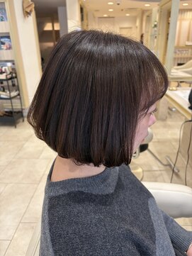 アッシュ 仙川店(Ash) 40代50代60代ひし形ショートボブ前髪あり白髪染め艶ボリューム