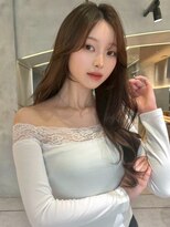 レーヴバイロンド 仙台(Reve by Lond)&nbsp;韓国レイヤー顔周りカット髪質改善ミルクティーベージュ縮毛矯正