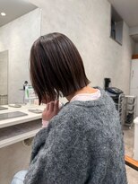 オンドバイサク(ondo by Saku) 切りっぱなしボブ/オリーブグレージュ/透明感カラー/30代