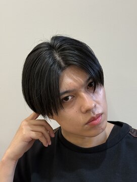 ロンド ロワール 門前仲町(Lond Loire) MEN'S HAIR/センターパート/ブルーブラック/門前仲町
