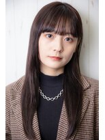 ヘアーズ ベリー 香椎店(hairs BERRY)&nbsp;BERRYフルバングうる艶美髪シンプルストレートモカブラウン