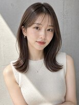 ノア(NOA) 【NOA】韓国風くびれミディ×顔まわりレイヤー×艶ブラウン