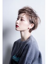 ミエル ヘア 新宿(miel hair) 【mielhair新宿】ダークアッシュ/プラチナカラー/刈り上げボブ