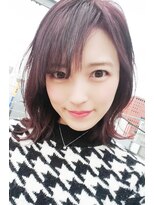 小顔外ハネボブルフピンクベージュ【銀座/銀座駅】