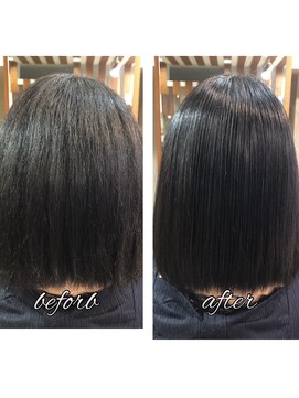 ヘア ソムリエ ゼアラ(hair sommelier Zara) 【髪質改善】ふんわり縮毛矯正/カラー/30代/くせ毛が悩み