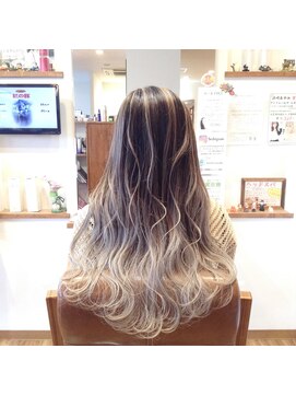 心(cocoro) バレイヤージュカラー