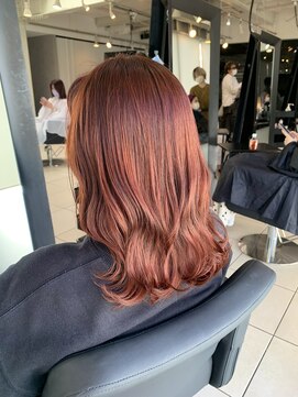 アクアオモテサンドウ(ACQUA omotesando) ◇ブリーチ無しで透明感♪オレンジブラウンー!