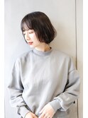 【竹之内蔵人】艶感黒髮丸みボブ/小顔ライン/大人かわいいボブ