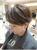 大人ショートアッシュグレー