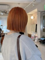 キャンバス バイ ネオリーブ 横浜西口(Canvas by neo.)&nbsp;切りっぱなしボブ ブラッドオレンジ ブリーチ sn