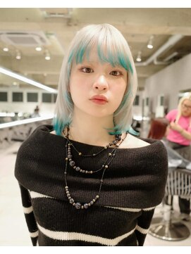 ダブ アオヤマ(DaB AOYAMA) 【モリ】ホワイトベージュ&エンドカラー 似合わせカット