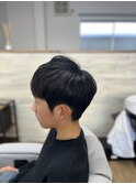 ツーブロックなしのマッシュ