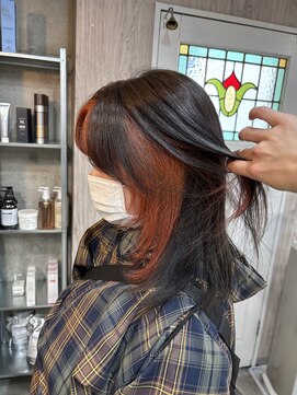 ラフィット 香椎(lafit) インナーカラー×オレンジ