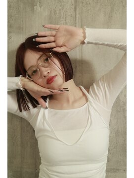 オーイット(ooit) ＊切りっぱなしボブ×ピンクブラウン＊