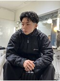 フェザーパーマサーフカール刈り上げセンターパート