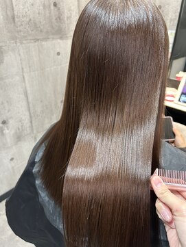 ピリオド 赤坂(Period.) ロングヘアーチョコレートカラー髪質改善 赤坂見附