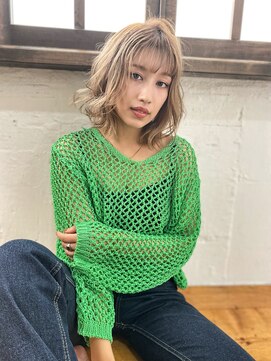 レヴリー(reverie) 海外レイヤーミルクティーカラーブリーチなしWカラー20代30代