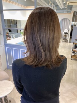 シェノン 赤羽店(CHAINON) 大人セミディ鎖骨レングスココアブラウン外ハネヘア赤羽美容室