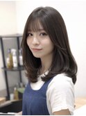 黒髪ストレートロングレイヤーミディアム髪質改善ストレート
