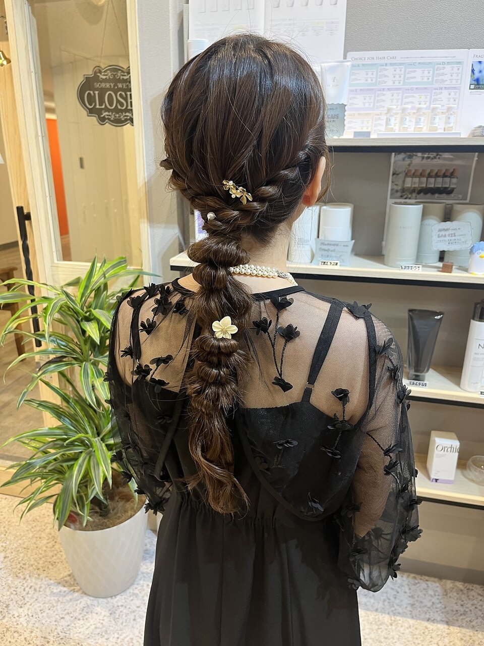ず*ち様 トリバネアゲハ　4ペア　セット お呼ばれヘアセット 【仙台美容室】：L275974427｜オーセンヘア(AUTHEN