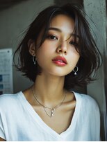 ロッソ 大橋店(Rosso) ふんわり動く暗髪外ハネボブ【大橋】
