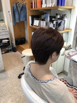 オレンジ サラ 河辺店 レッドブラウン@ショートスタイル