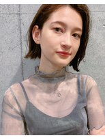 グッデイ ヘアー(GOOD DAY HAIR)&nbsp;前髪が大人かわいい フリンジウェーブの ココアブラウン カラー