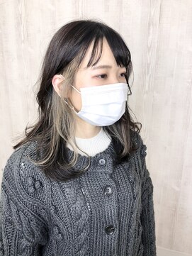 ラッズプラスエイチ(Lads+h) ホワイトグレージュ　インナーカラー