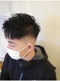 フェードカット×バーバースタイル×暗髪/20代30代40代50代