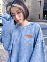 フェイスフレーミング/インナーカラー/ボブ/イヤリングカラー