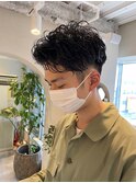 メンズカット短髪パーマ波巻きツイストスパイラル