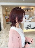 ウルフカット× チェリーピンク 担マサモトヒロキ