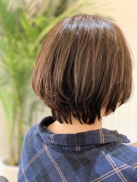 ビオヘアー(bio hair) 大人かわいいショートボブ×ブルーアッシュ