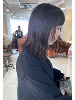 キャンバス バイ ネオリーブ 横浜西口(Canvas by neo.)&nbsp;きりっぱなし ミディアム ロブ 顔周り【miku】