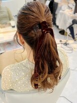 マリアバイアフロート(Maria by AFLOAT)&nbsp;【山田】リボンアレンジ　ハーフポニーテール　ヘアアレンジ