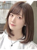 20代30代ナチュラル内巻きワンカールボブ新宿