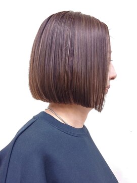 ヘアモード カクテル 30代40代ハイライトデザインカラーボブ　【ニシヤマ　ミホ】