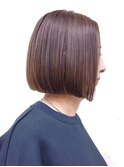 30代40代ハイライトデザインカラーボブ 【ニシヤマ ミホ】